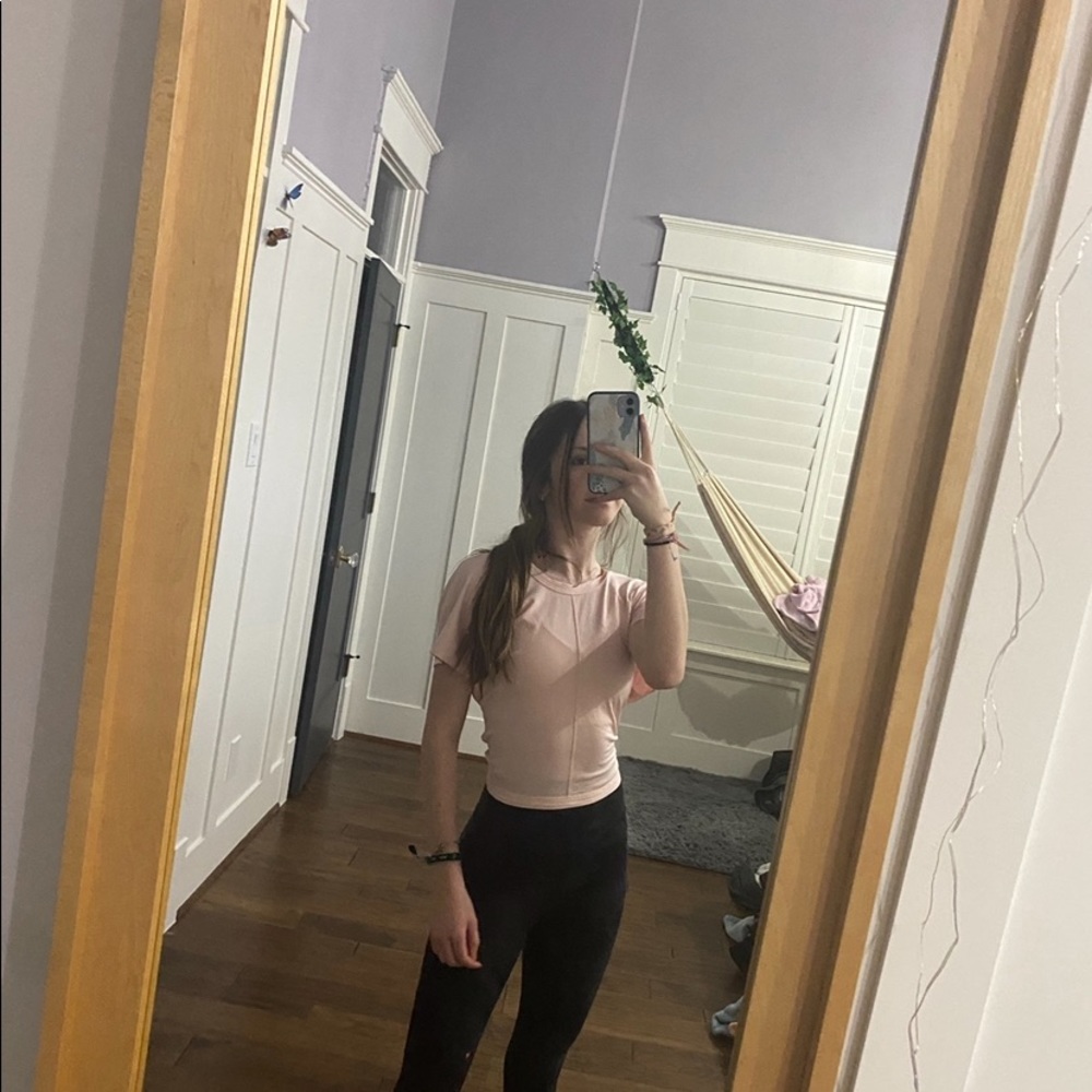 Pink lulu shirt